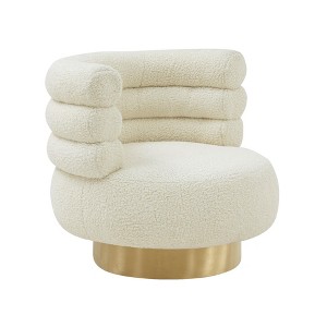 TOV Furniture Naomi Faux Shearling Swivel Chair - 1 of 4