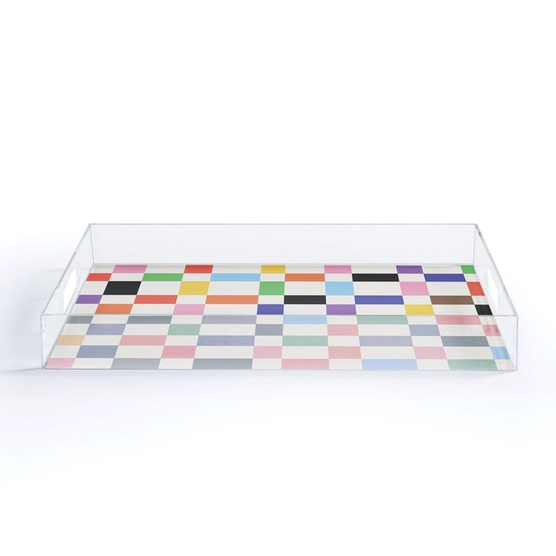 April Lane Art Rainbow Checkered Acrylic Tray - Deny Designs, 2 of 5