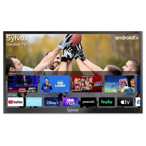 SYLVOX Outdoor TV, 43" 4K 1000Nit Partial Sun Outdoor Smart TV, IP55 Weatherproof Android Smart TV with Voice Control, Chromecast(Deck Pro Series) - 1 of 4