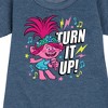 - Trolls - Turn It Up Poppy Graphic Short Sleeve Fleece Dress - 2 of 4