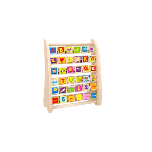 Chuckle & Roar ABC's & 123s Wood Kids Puzzle Set 36pc