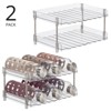 mDesign Free-Stand Stackable 2-Tier Water Bottle Holder, 2 Pack, Clear/Polished - 3 of 4