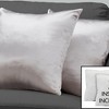 DSVIMOY Support Pillow Decorative Throw Pillow Set with Satin Finish for Sofa or Bed Use, Silver, 17"*17"*3" - 2 of 4