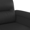 vidaXL 2-Piece Modern Sofa Set with Cushions - Padded Seating Armrests and Back Pillows - Black Faux Leather Upholstery - Metal and Plywood Frame - 4 of 4
