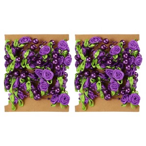 Unique Bargains Exquisite Craft Embellishments Artificial Pearl Wire Garland for Party 2 Pcs - 1 of 4
