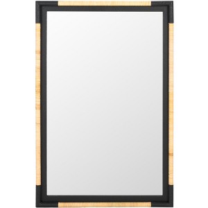 Renah Mirror - 23.6" x 36.02" - MRR9016 - Natural/Black - Safavieh - 1 of 4
