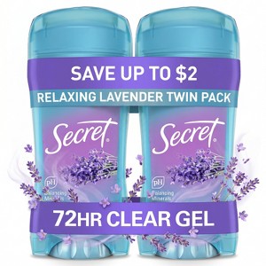 Secret Fresh Clear Gel Deodorant - Relaxing Lavender - 2.6oz/2pk