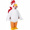 Joyfy Adults Halloween Inflatable Costumes Suit, Men White Chicken Blow-up Full Body Costumes for Cosplay Party, Funny Rooster (67-75inches） - 2 of 4