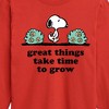 Boys' - Peanuts - Great Things Take Time To Grow Long Sleeve Graphic T-Shirt - 2 of 4