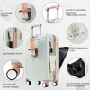 Whisen 4-Piece ABS Luggage Set with 20"/28” Suitcases, Duffel Bag and Toiletry Bag, Front-Opening Panel, USB - 2 of 4