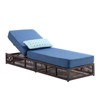 Outdoor Chaise Lounge with Side Table Set, Adjustable Outdoor Chaise Lounge Chair with 5 Adjustable Positions, Patio Chaise Lounge Chair with Cushion - 2 of 4