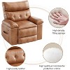 360° Rocker Recliner Chair with Side Pocket, Electric Recliner Chair PU Leather ,Plush Lounge Chair for Living Room, Bedroom - 2 of 4