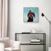 Marcelo Unframed Wall Canvas - Masterpiece Art Gallery: Playful Dog, Helicopter Hat, Modern Decor, 20x20" - 2 of 4