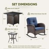 Gymojoy 7 Pieces Rocker Chair with Propane Fire Pit Table - 2 of 4