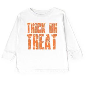 Trick or Treat Block Distressed - Toddler Long Sleeve Graphic Tee - 1 of 3
