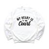 Simply Sage Market Women's Graphic Sweatshirt My Heart Is On The Court - 4 of 4