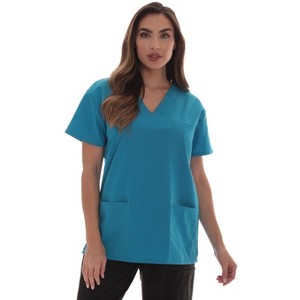 Just Love Solid Scrub Top for Women with Pockets and V-Neck - Comfortable and Professional Medical Uniform - 1 of 3