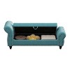Sapphtopaz Modern Storage Bench Velvet Upholstered Bed Bench Chaise with Button-Tufted and Nailhead End of Bed Storage Ottoman for Bedroom - 4 of 4