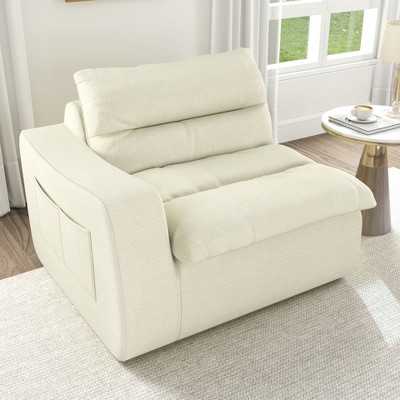 CAVINAS Modern Comfy Foam Bean Bag Chair with Backrest,Single Corner Bean Bag Couch,Accent Chairs for Living Room