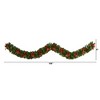 Nearly Natural 9-ft Bow and Pinecone Artificial Christmas Garland with 35 Clear LED Lights - 2 of 2