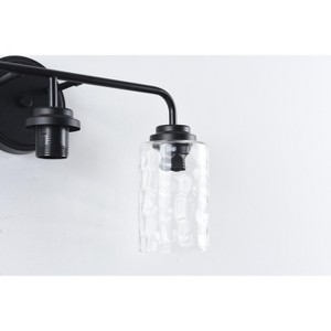 DOMETOUR 3-Light Industrial Fixture with Handcrafted Clear Glass Shades, E26 Socket, for Bathroom, Living Room, Bedroom, Kitchen Sink [No Bulb] - 1 of 4