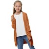 BLUEMING Girls' Oversized Chunky Knit Cardigan Jacket Front Button Thick Sweater with Snug Comfort - 4 of 4