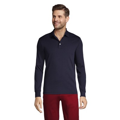 Lands' End Men's Long Sleeve Cotton Supima Polo Shirt