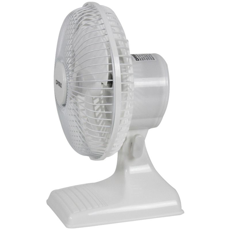 Optimus F-0645A 6-Inch 2-Speed Convertible Personal Clip-On/Table Fan, White, 5 of 7