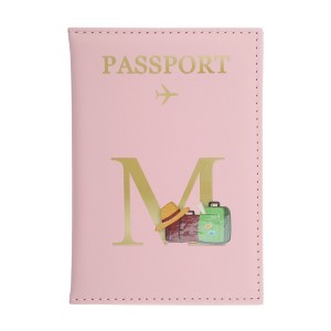 Unique Bargains Durable Letter Pattern Passport Holder 1 Pc - 1 of 4