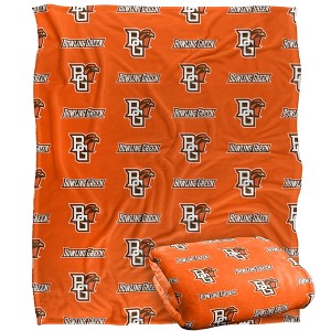 Bowling Green State University Logo Pattern Silky 50x60 Blanket, 1 Sided - 1 of 4