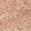 Salmon Orange And Gray Floral Washable Indoor Outdoor Area Rug - 4 of 4