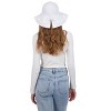 Laundry By Shelli Segal Women's Straw Cloche Hat with Folded Back Bow - Crochet Hat For Women - 3 of 4