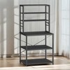 VASAGLE Coffee Bar, Bakers Rack for Kitchen with Storage, 6-Tier Kitchen Shelves with 6 Hooks, Microwave Stand, Industrial - 2 of 3
