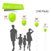 PartyWoo Balloons Lime Green Yellowish 18 12 10 5 Inch 140 pcs - 2 of 4