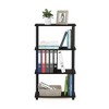 Furinno 4-Tier Ladder Decorative Bookshelf Open Multipurpose Shelf Display Rack Bathroom Kitchen Entryway Storage Shelves,Espresso/Black - 2 of 4