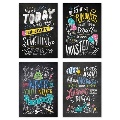 Creative Teaching Press Bright Blooms Inspire U 4-Poster Pack