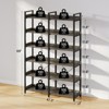 Greenstell 6-Tier Rustic Vintage Open Shelf Bookshelf with 4 Hooks, 67 Inch - 2 of 4