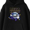 Kirby Meta Knight Long Sleeve Boys' Black Hooded Sweatshirt - 2 of 3