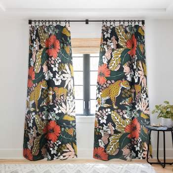 Marta Barragan Camarasa Animal Print Dark Jungle Single Panel Sheer Window Curtain - Deny Designs