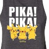 Women's Pokémon Pika! Pika! Graphic Racerback Tank - Heather Charcoal - Small - 2 of 3