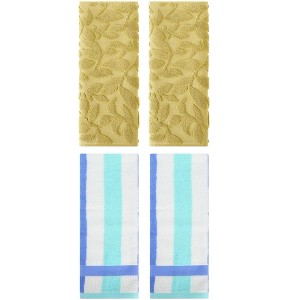 REGALWOVEN 4 Pcs Absorbent Soft Cotton Hand Towels for Bathroom - 1 of 4
