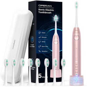Operan Rechargeable Electric Toothbrush, High Power Sonic Toothbrush with Smart Timer 5 Modes, 40,000 VPM Motor, 6 Hours Fast Charge, Travel Case - 1 of 4