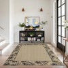 Soft Non-Slip Area Rug: Machine Washable, Low Pile Non Shedding, Solid Border & Floral Farmhouse Design for Home Spaces - 3 of 4