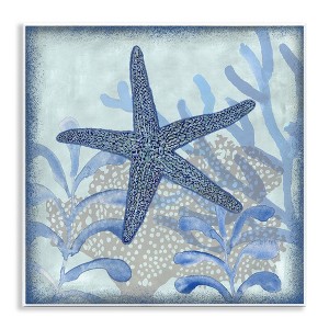 Stupell Industries Vivid Blue Starfish Marine Life Wall Plaque Art - 1 of 4
