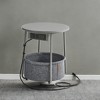 Side Table Side Table With Charging Station Drink Table Bedside Table Nightstand End Table Night Stand Round Side Table Small Side Table - 3 of 4