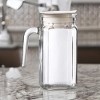 Amici Home Italian Igloo Quadra Medium Glass Pitcher, White Plastic Lid,  Dishwasher Safe , 17-ounce : Target
