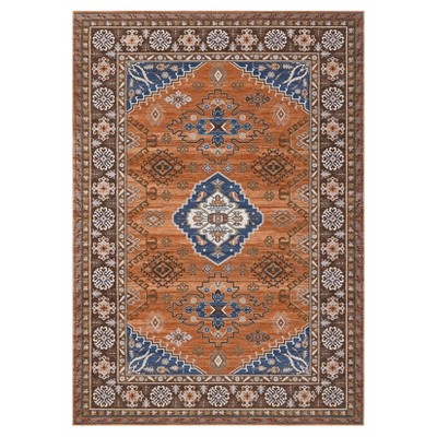 Washable Vintage Chenille Floral Print Farmhouse Area Rugs for Home Office
