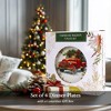 Farmhouse Christmas Set of 4 Plates with Real Gold Elements, Tableware Collection for Salad, Dessert, Appetizer, and Side Plates| OrnamentallyYou - 3 of 4