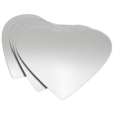 Evideco French Home Goods Set of 4 Small Self-Adhesive Decorative Mirrors – Available in 8 Unique Shapes