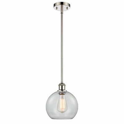 Athens - 1 Light Stem Hung Mini Pendant In Industrial Style-10 Inches Tall and 8 Inches Wide